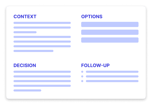 Illustration of the decision template